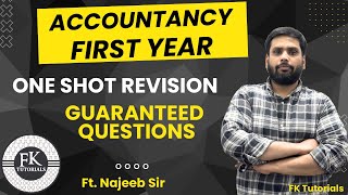 Accountancy First Year | One Shot Revision | Final Accounts | Cash Book | Accounts | FK Tutorials