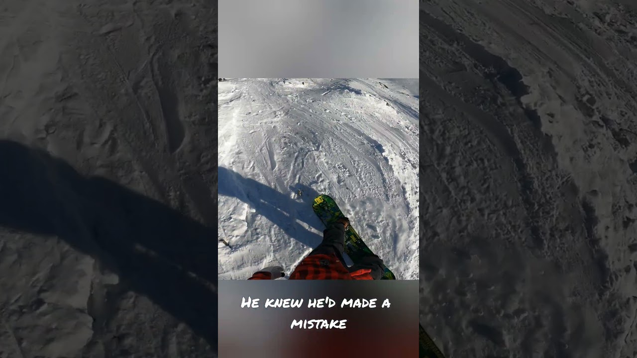 Snowboarding Wrong Gate Choice @ Marmot Basin