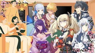 Genshin Impact react Aether, Ei and Ayaka as Anos Voldigoad, Misha Necron and Sasha Necron