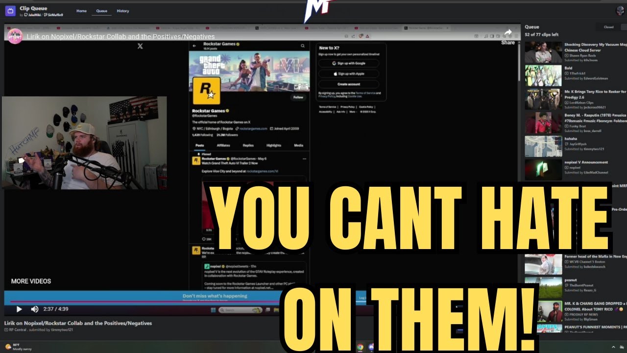 Хатч отреагировал на мнение Лирика о сотрудничестве NoPixel/Rockstar и анонсировал БОЛЬШОЕ обновл...