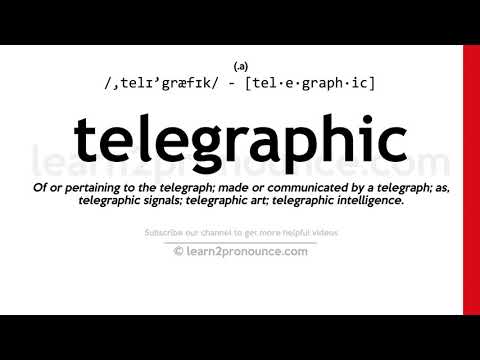 Video: Är telegraf ett adjektiv?