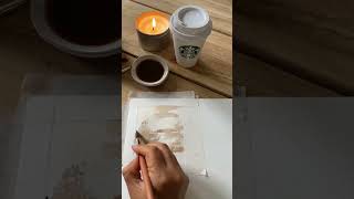 Painting with coffee #art #satisfying #painting #paintartist #paint #painterly #artist