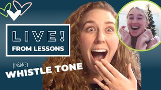 Live! From Voice Lessons | Insane Whistle Tone with 16 Year Old Singer