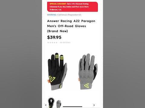 Answer 447019 Racing Ascent Men'S Off-Road Motorcycle Gloves Red/white