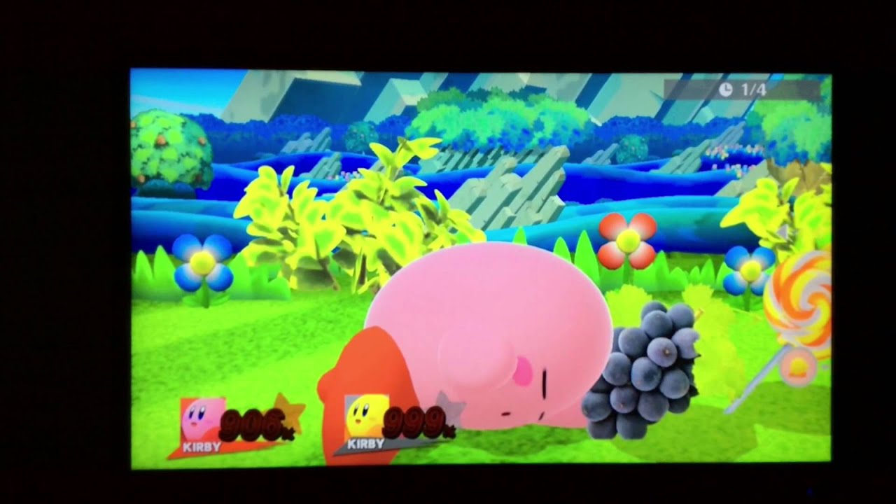 Super Smash Bros For Wii U Kirby Grabbed Some Food While She's Getting