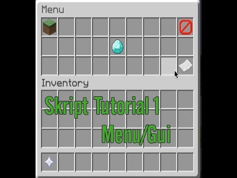 Minecraft Skript Tutorial 1 - Basic Menu/GUI