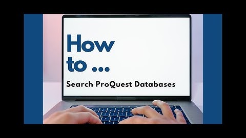 How to search ProQuest