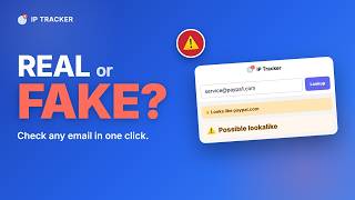 Is that email real Check it in one click — IP Tracker