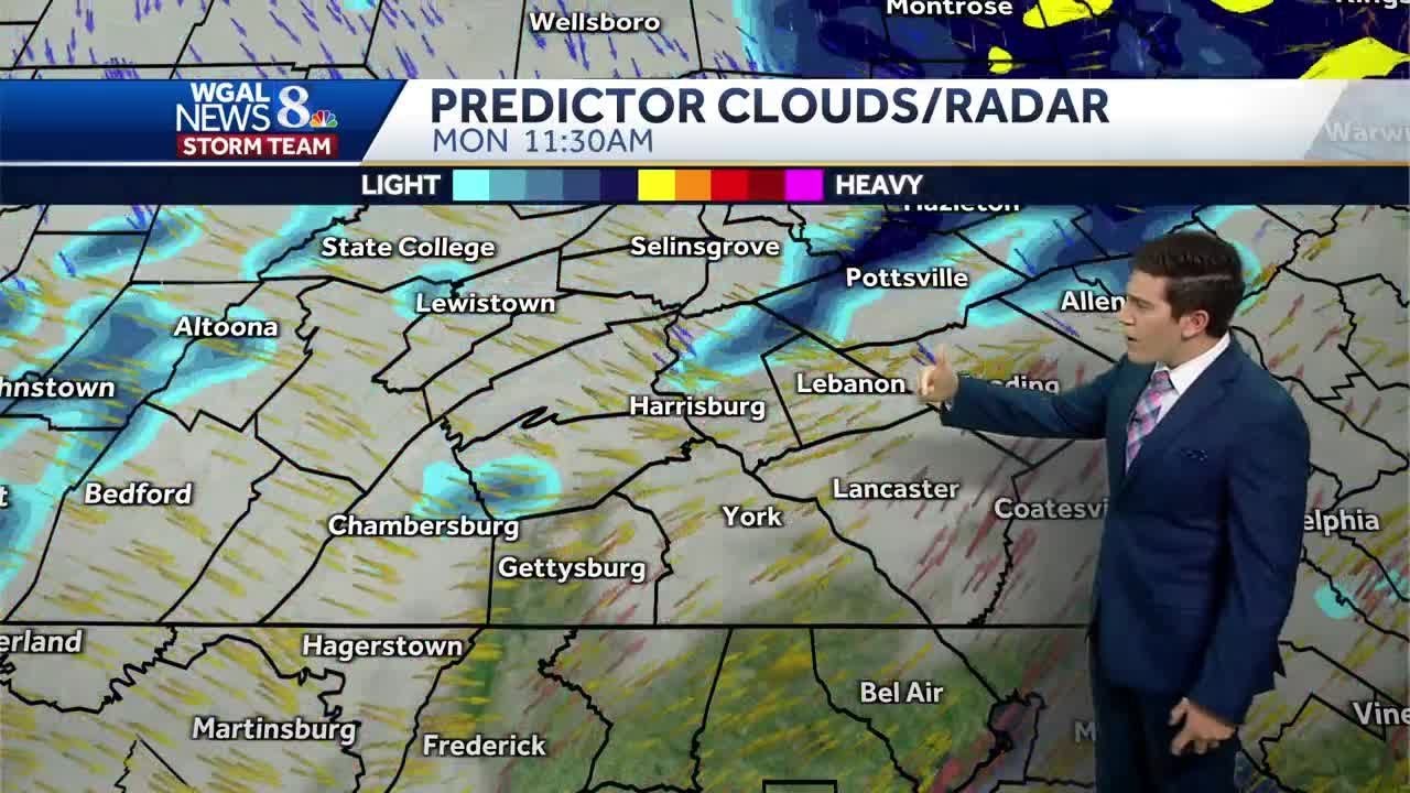 More showers on the table Monday as cold front swings through - YouTube