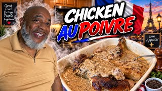 Chicken Au Poivre?! 🇫🇷  Deddy Makes the VIRAL Chicken AU POIVRE for the 1st time! | Deddy's Kitchen