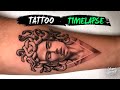 TATTOO Timelapse TATUAJE MEDUSA Realista en el Brazo // Aguja de Línea 3rl // Black & Grey TATTOO