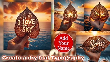 Create a dry leaf Typography art | Bing image creator