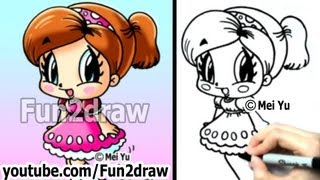 How to Draw Cartoon People - Chibi Girl - Cute Art - Fun2draw | Online Cartoon Classes