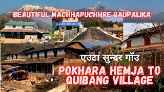 Pokhara Hemja Milan Chowk to Machchhapuchhre Quibang Village | एउटा सुन्दर गाँउ