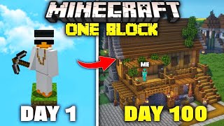 I Survived 100 Days on ONE BLOCK in Minecraft | Hindi