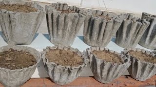 How to make flower pot 🏺🪴⚱️( Maikai cement chi pul gena pot taria) @missmea3936