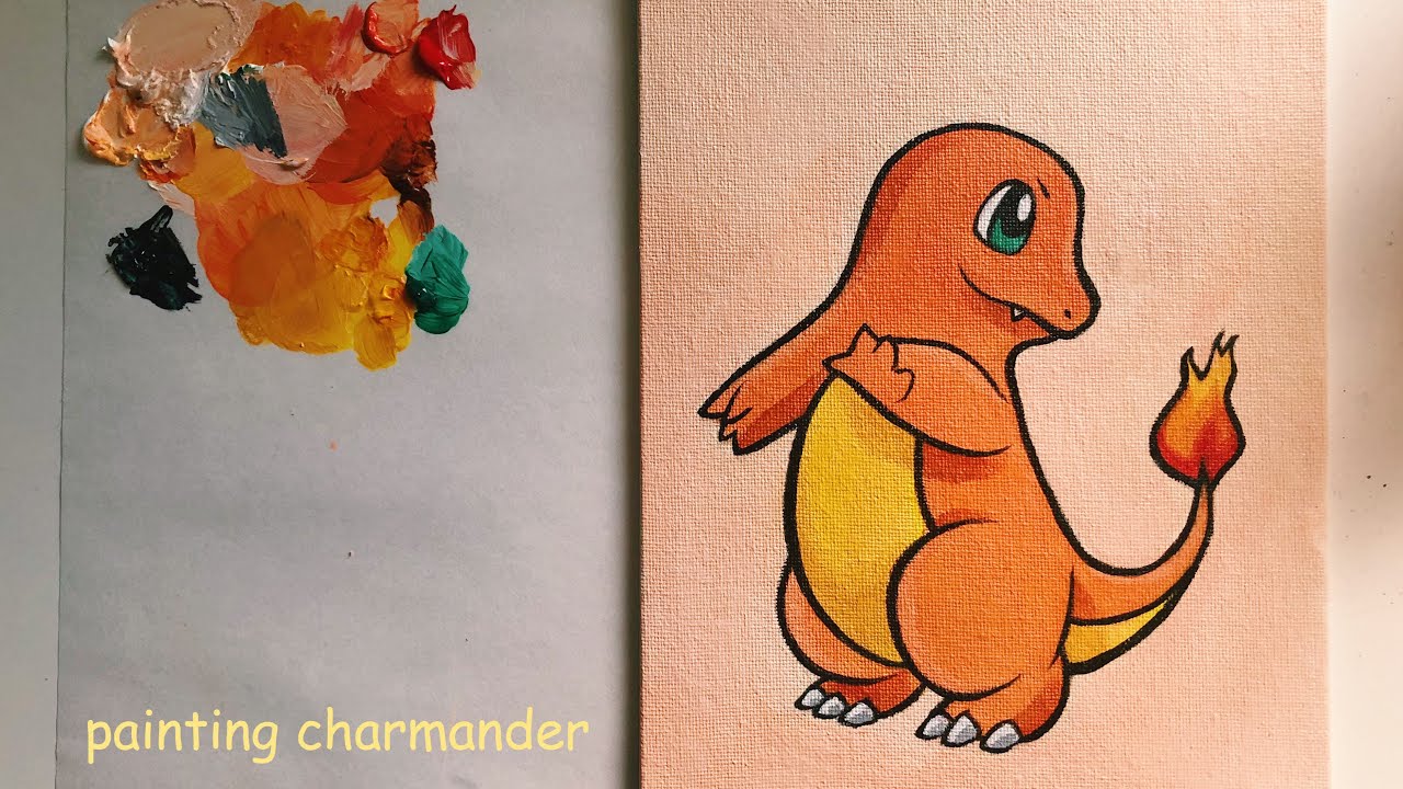how to paint charmander | pokémon series ep 3 | toastypaint - YouTube