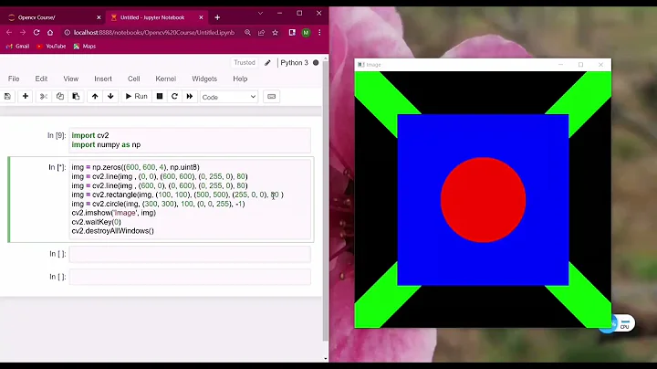 Drawing Functions in OpenCV | cv2.line(), cv2.rectangle(), cv2.circle(), cv2.ellipse()