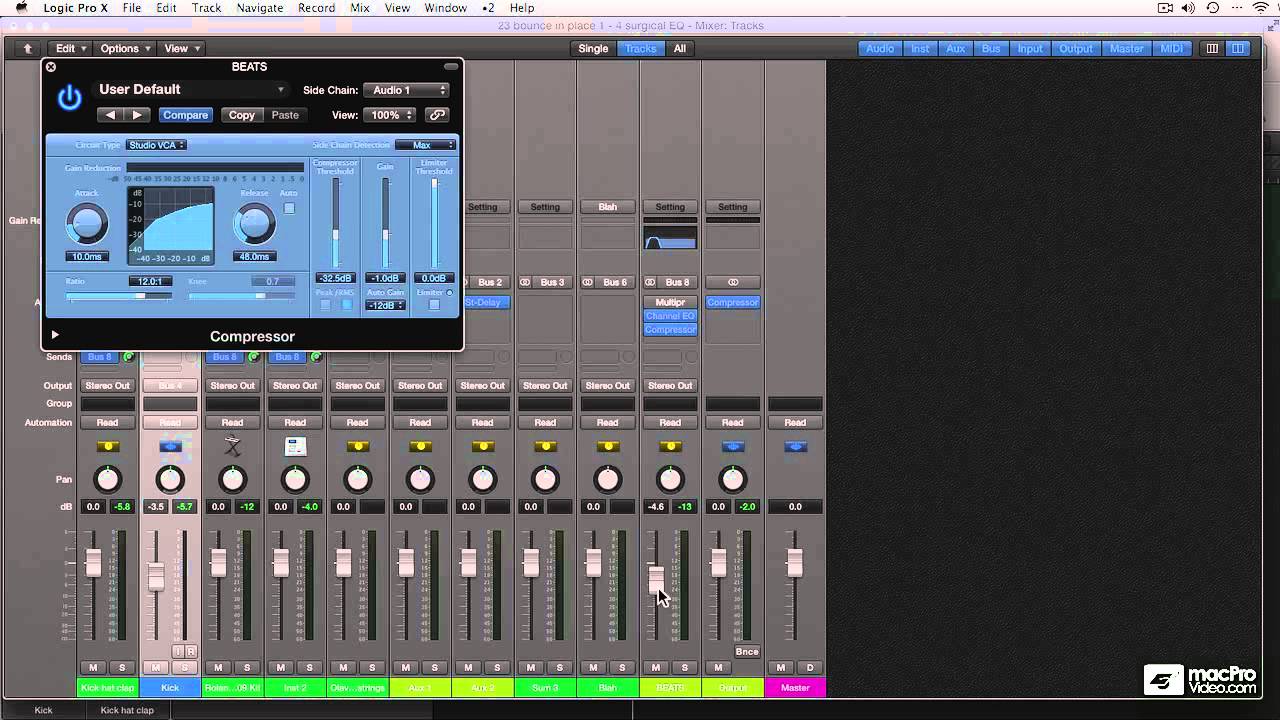 Lowband Sidechain Parallel Compression Logic Pro X 403 Olavs Power Tools and Tips YouTube