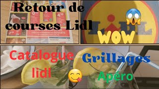 #RETOUR DE COURSES LIDL# Catalogue de Lidl # Apéro # Grillades #