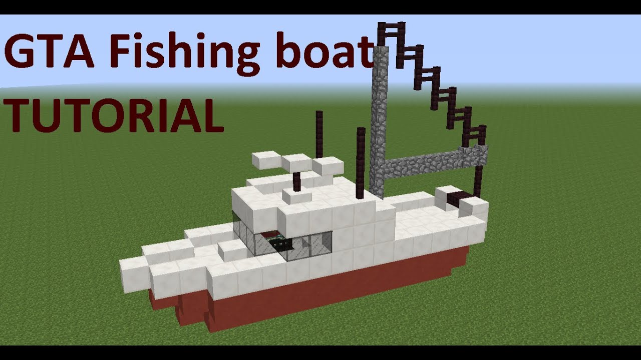 minecraft fishing boat tutorial - youtube