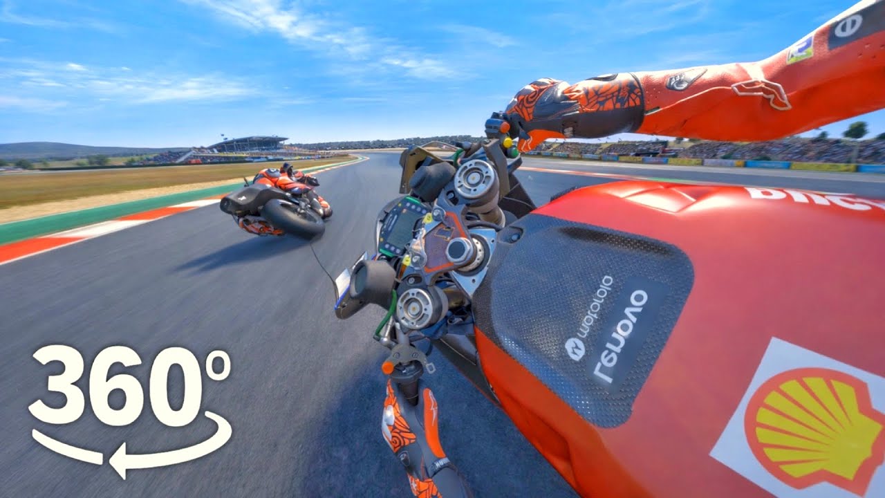 VR Motorbike Racing POV: Full Race [360° 4K]