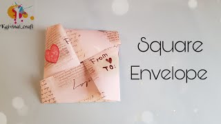 Square Envelope | Japanese Origami Envelope for beginner | Handmade Card.. #paperorigami #envelope