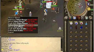 Admin ranger abusing his admin on rs3server (server 1)