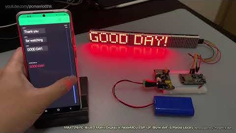 [OLD] MAX7219 FC-16 LED Matrix Display w/NodeMCU ESP-12F, Blynk WiFi & Parola Library
