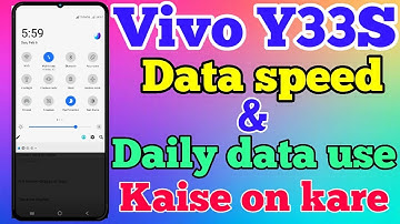 Vivo Y33S Me Daily Data Use & Data Speed Setting Kaise On Kare // How To Daily Data Use On Vivo Y33S