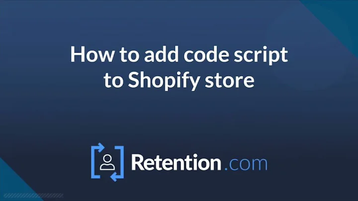 Shopify - How To Add Retention.com Javascript (2023)