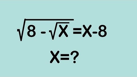 American Math Olympiad Radical Equation l international mathematics olympiad l olympiad math 