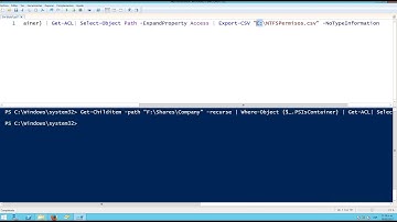 Windows Server 2012 R2 - Exportar permisos NTFS de carpetas con PowerShell