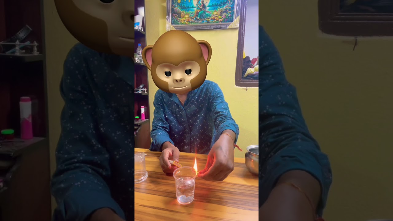Science Experiment With Water & Fire 🔥💧#experiment #fireexperiment #glass #diy #youtubeshorts #yts