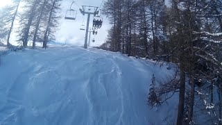 (13/02/2024) Risalita integrale della seggiovia Poma Cèsier di Risoul (Hautes Alpes-Francia)