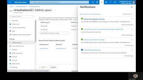 How to re-size Azure virtual networks that are peered.