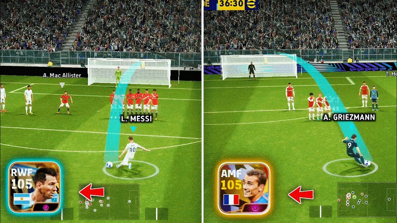 106 Rated Messi vs 105 Rated Griezmann | Argentina or France | eFootball 24