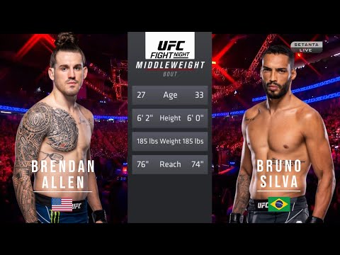 Brendan Allen vs Bruno Silva fight footage
