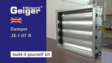 Assembly plan for a Multi-Blade Damper JK-I-02 B with the Geiger Built-it-yourself kit