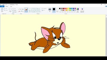 How to draw Jerry on Microsoft Paint |Tutorial for beginners😎😎😎😎 | In the easiest way!!!!!!