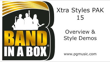 Band-in-a-Box® - Xtra Styles PAK 15 Demos