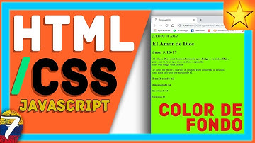 ▶ Cómo Cambiar el COLOR DE FONDO 🌈 de los elementos de una Página Web【HTML / CSS / JAVASCRIPT】