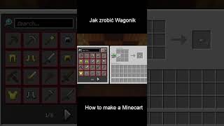 Jak zrobić Wagonik   How to make a Minecart #shorts