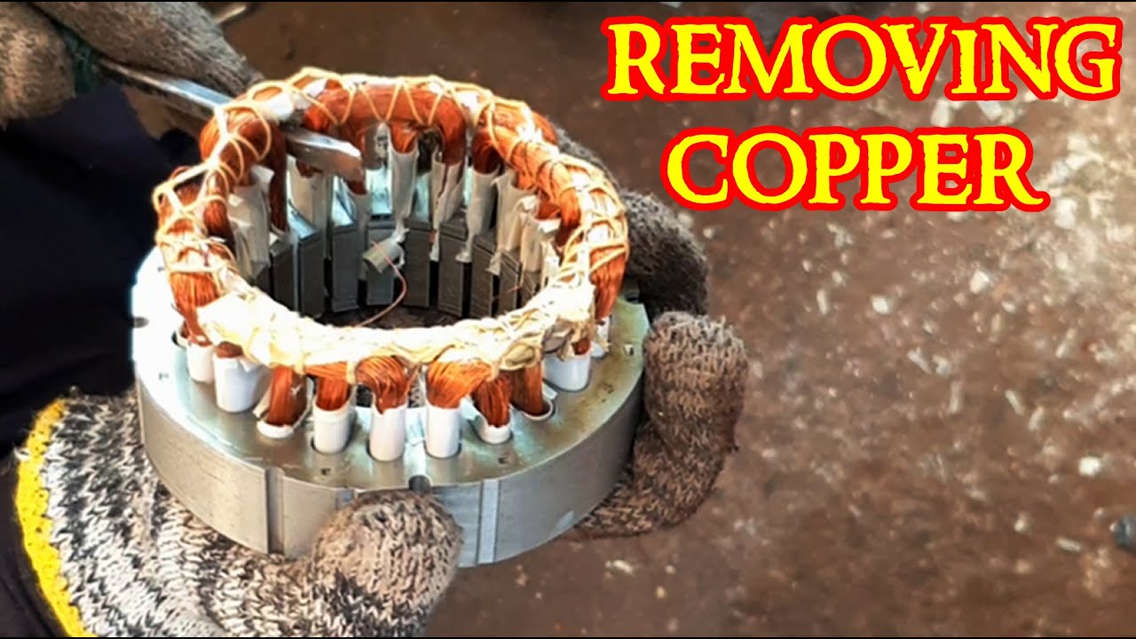 Simple method of removing copper wire from an old motor YouTube