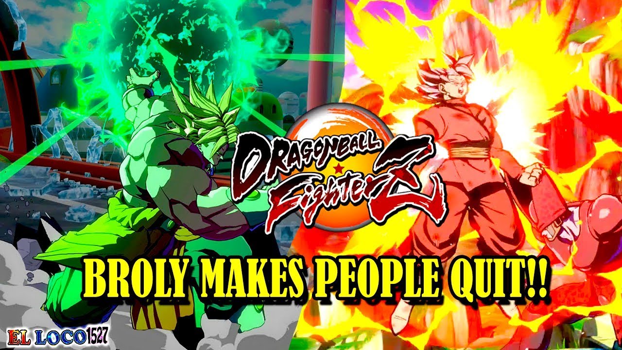 DID HE JUST RAGE QUIT?? Broly Online Matches Dragon Ball FighterZ - YouTube