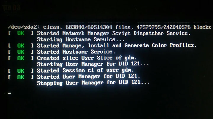 Started session c1 of user gdm - Ubuntu 18.04