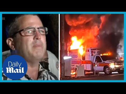 'something i've never seen before': hawaii ambulance fire explosion leaves patient dead