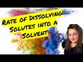 Factors Influencing Solute Dissolution in Water