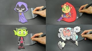 Teen Titans Go! Pancake Art Compilation - Raven, Starfire, Beast Boy, Cyborg, Robin