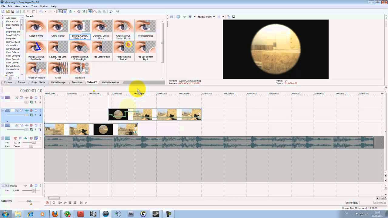 Sony Vegas - Sniper Scope Effect [TheTutorialCommunity]